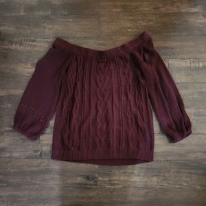 Off shoulder sweater